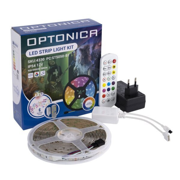 Kit Banda LED Smart, RGB, 5m, Interior+Exterior, 60 LEDuri/m, Control Muzical, Controller