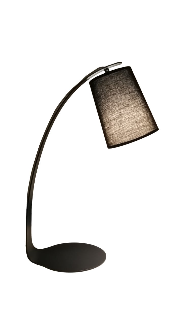 Lampa de birou Gallant TL1 108008, cu intrerupator, 1xE27, neagra+maro, IP20, Klausen