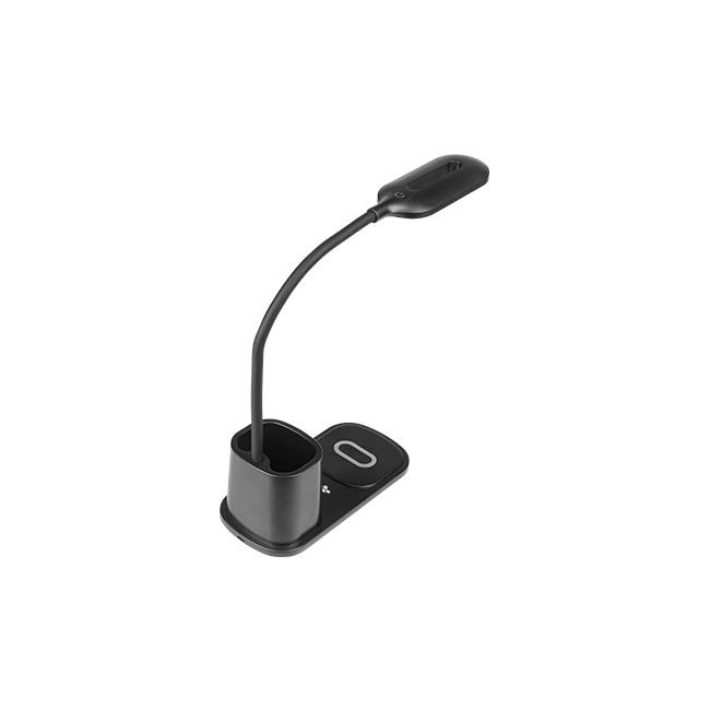 Lampa de birou LED Nina,3W, temperatura de culoare ajustabila, incarcare wireless, negru, plastic, Masterled - 3 | YEO