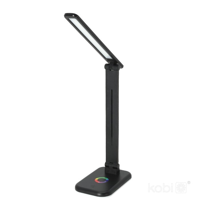 Lampa de birou LED NOBLITE RGB, 7W, lumina calda/neutra/rece, dimabila, neagra, Kobi - imagine 5