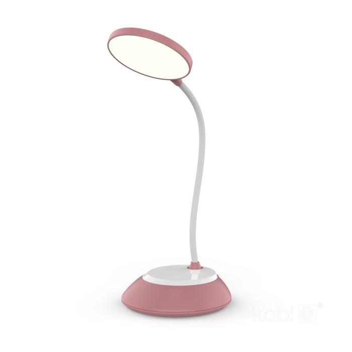 Lampa de birou LED Visua, 5W, temperatura de culoare ajustabila, plastic, roz, Kobi
