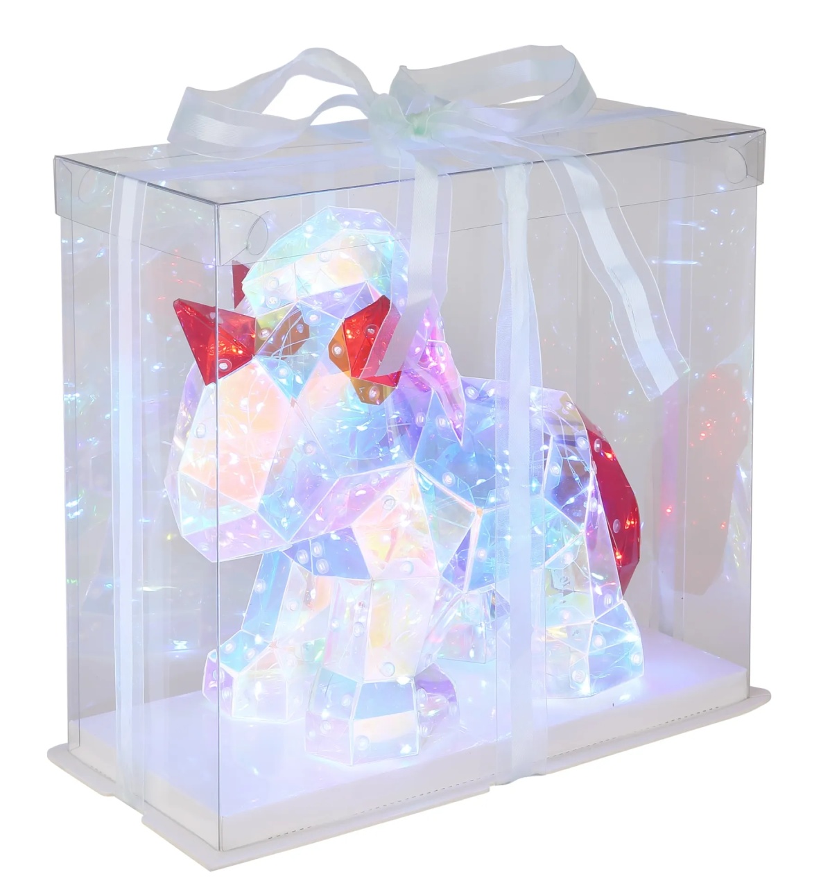 Lampa de veghe LED forma de unicorn 3W, lumina rece (6000K), IP20, USB, transparent/rosu - 1 | YEO
