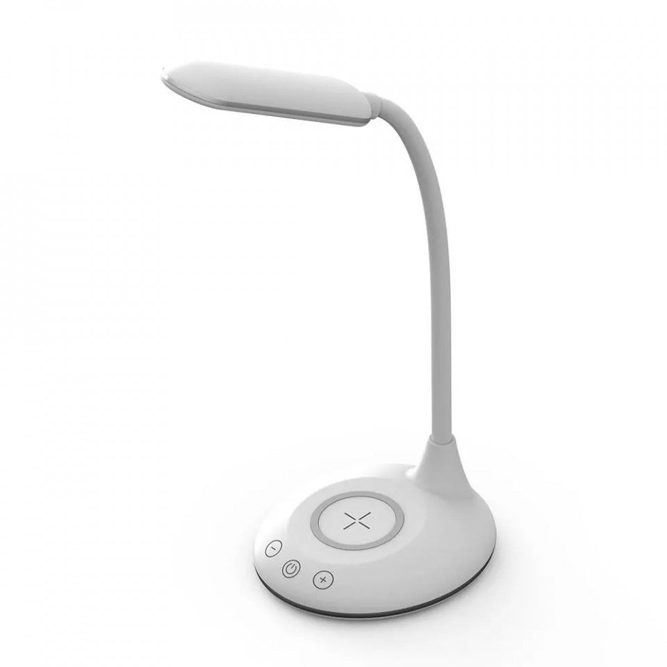 Lampa LED de Birou Alba cu Control touch si Port USB