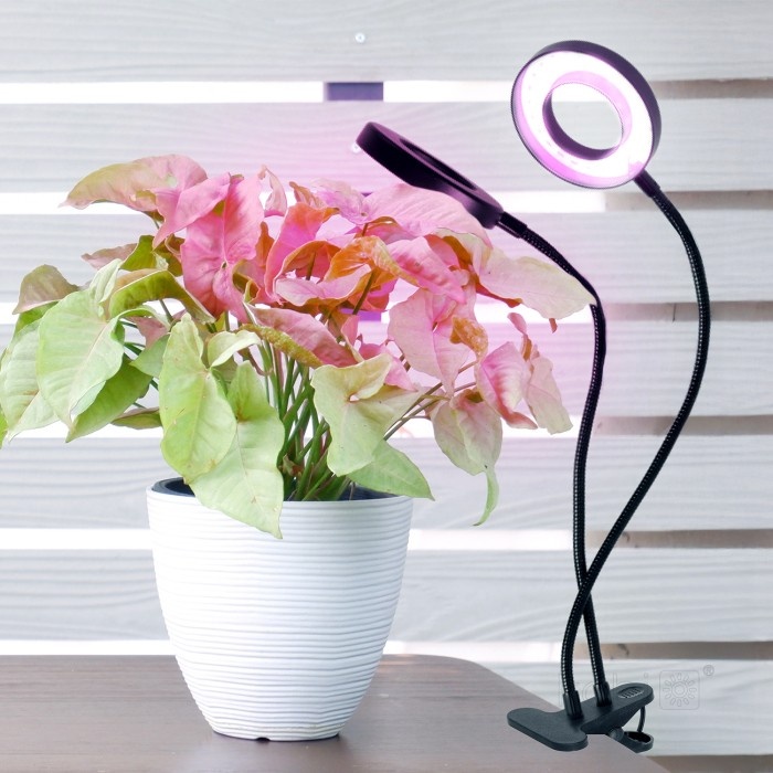 Lampa pentru cresterea plantelor Vitaro Ring, 8W, 2 brate ajustabile, dimabil, temporizator, Kobi Design - 1 | YEO