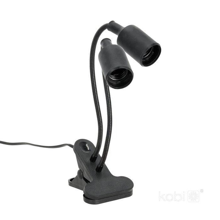 Lampa pentru plante KOBI PLANTY, 2xE27, neagra, Kobi Design