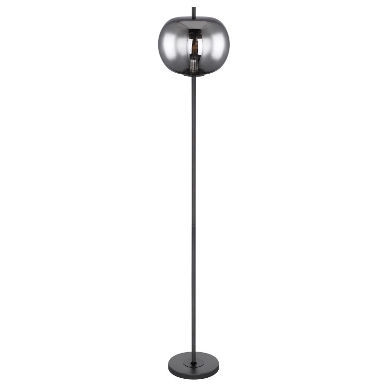 Lampadar Blacky 15345S, cu intrerupator, 1xE27, negru+fumuriu, IP20, Globo - 2 | YEO