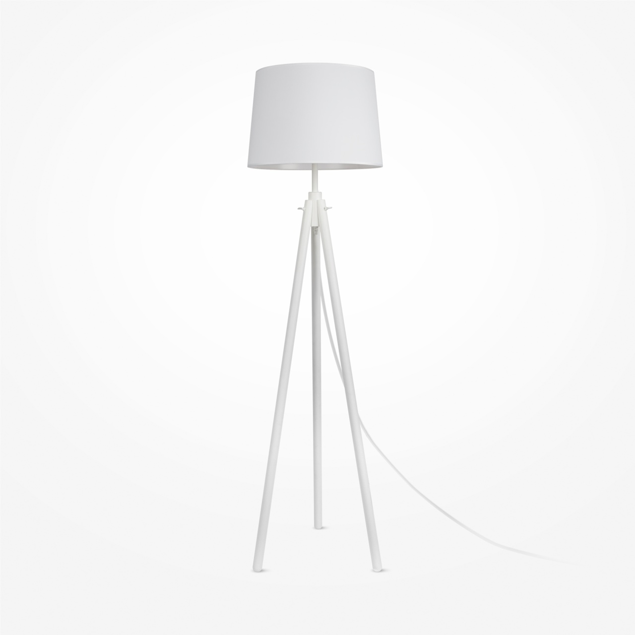 Lampadar Calvin Z177FL-01W, cu intrerupator, 1xE27, alb, IP20, Maytoni