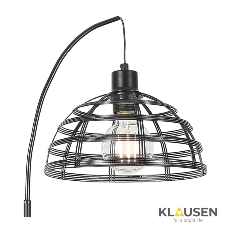 Lampadar Just KL107011,cu intrerupator, 1xE27, negru antracit, IP20, Klausen