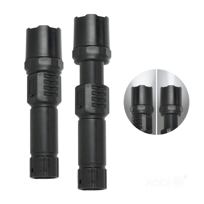 Lanterna LED X-MPR 2, lumina rece (6000 K), focalizare, afisaj baterie, acumulator, neagra, Kobi - 2 | YEO