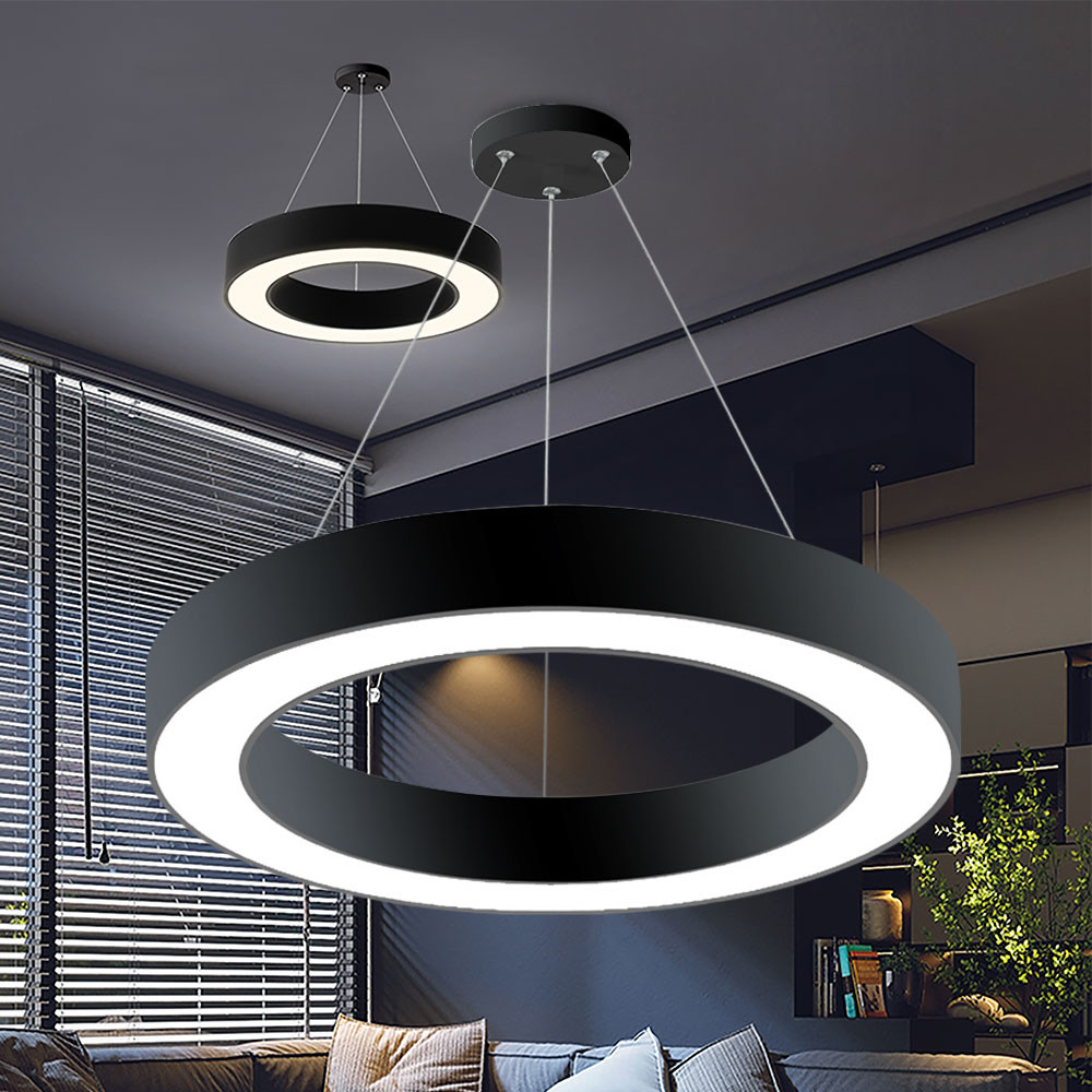 Lustra LED Blade BR-BH16-06181, rotunda, 36W, 3240lm, lumina calda+neutra+rece, IP20, neagra, Braytron - 1 | YEO