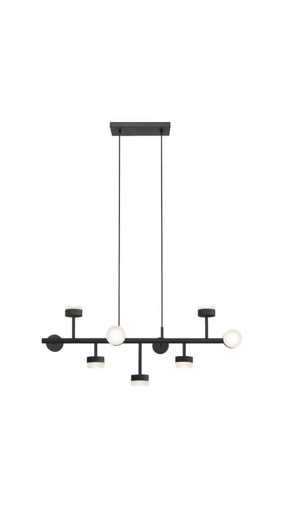 Lustra LED Comfort KL149004, 45W, 4050lm, lumina calda, IP20, neagra, Klausen