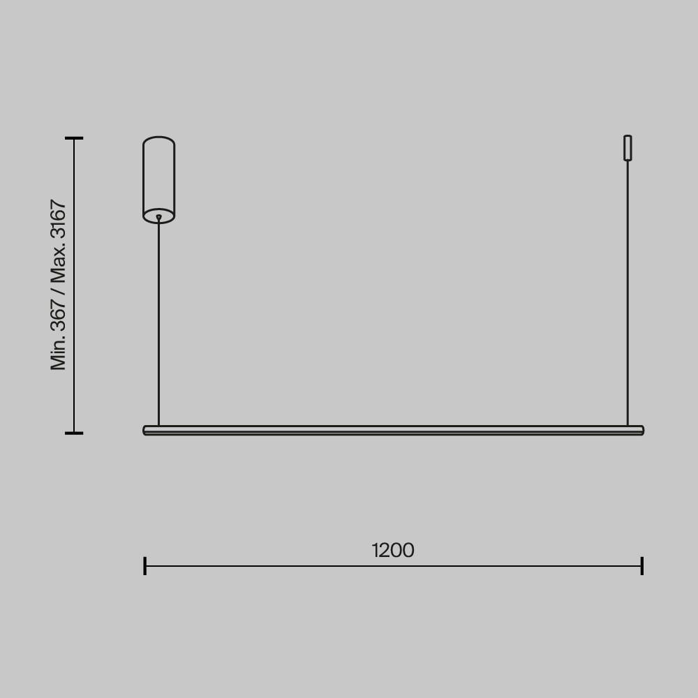 Lustra LED Halo MOD246PL-L24BK, 16W, 800lm, lumina calda, IP20, neagra, Maytoni