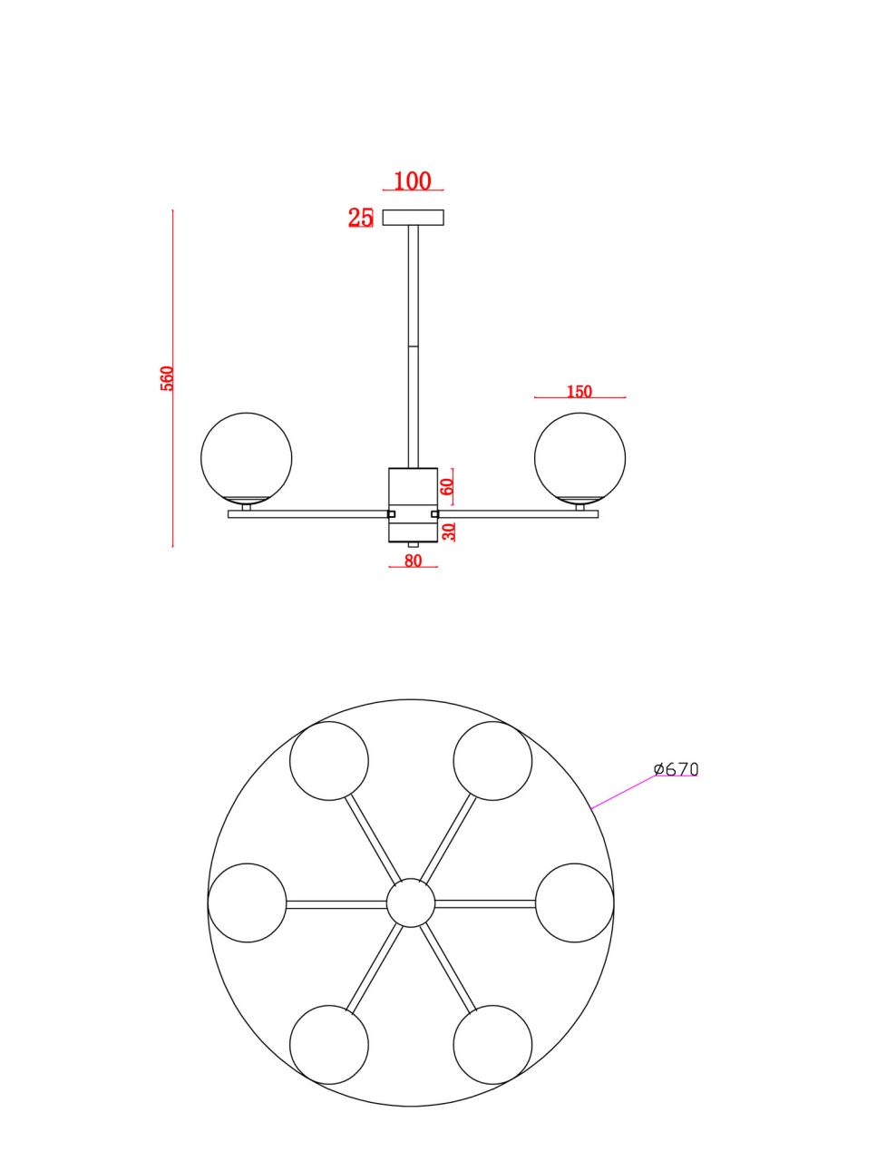 Lustra Mabell MOD187PL-06BS, 6xE27, aramie+alba, IP20, Maytoni