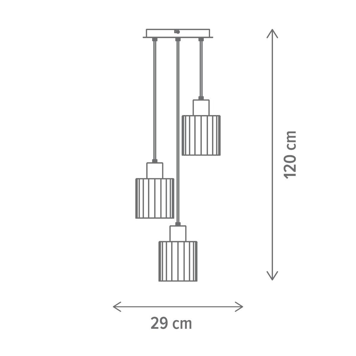 Lustra Mild SP3, 3xE27, neagra, Klausen