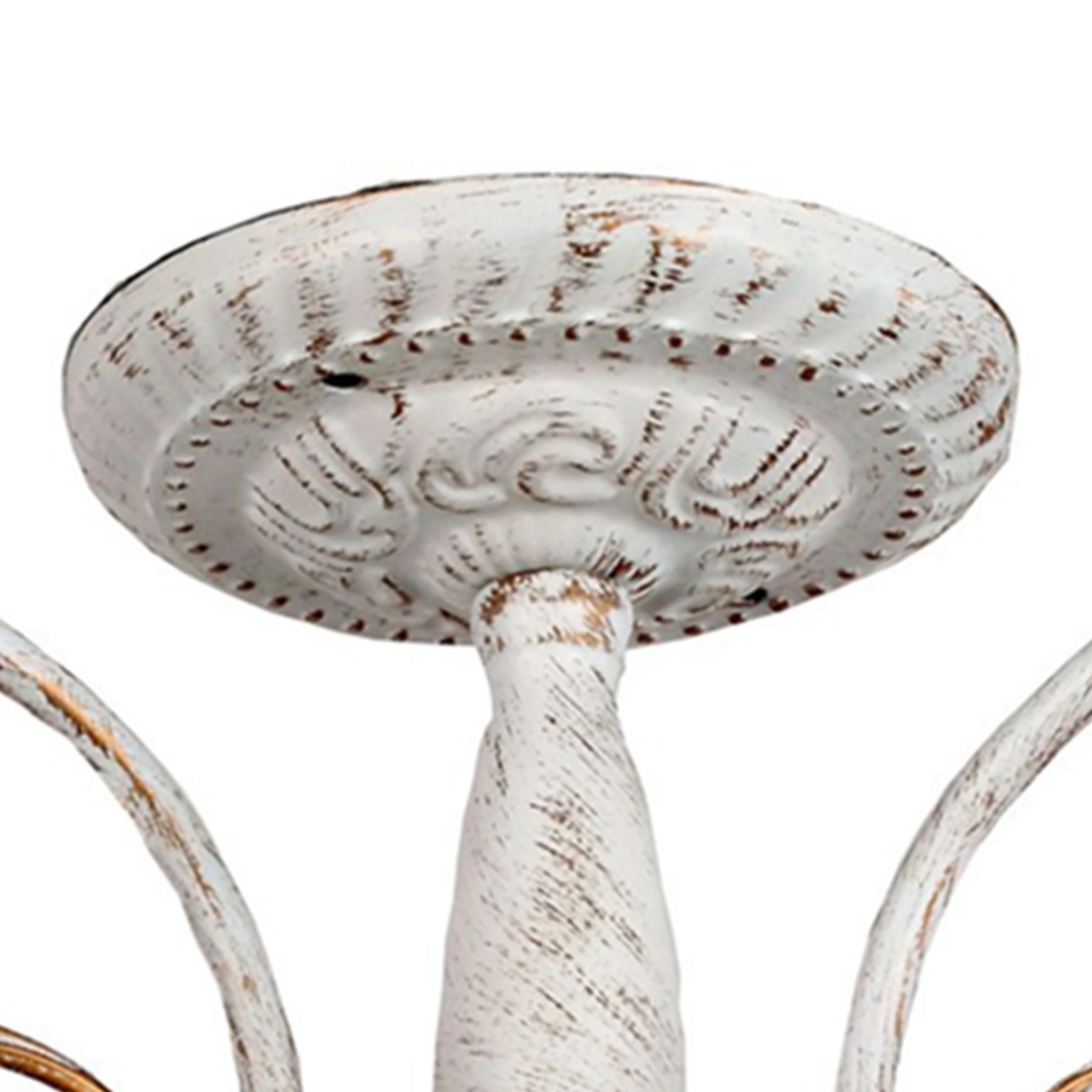 Lustra Provance KL103004, 3xE27, alb cu insertii multicolore, stil clasic, IP20 - imagine 2