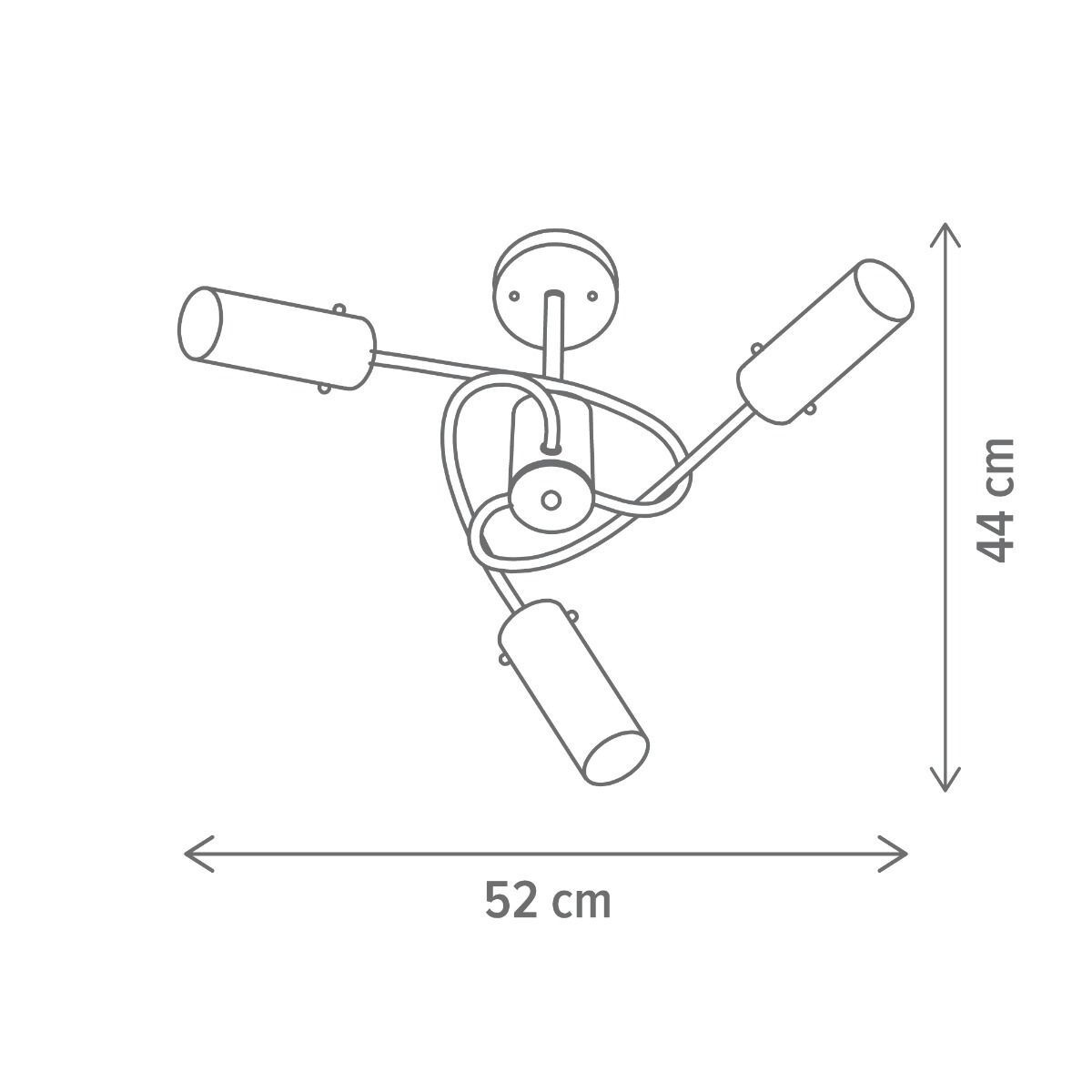 Lustra Spire 3, 3xE14, cupru, Klausen