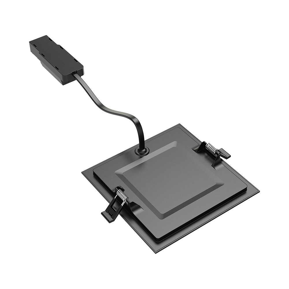 Panou LED incastrat patrat 4W, lumina calda/neutra/rece, negru, IP40, Braytron - imagine 5