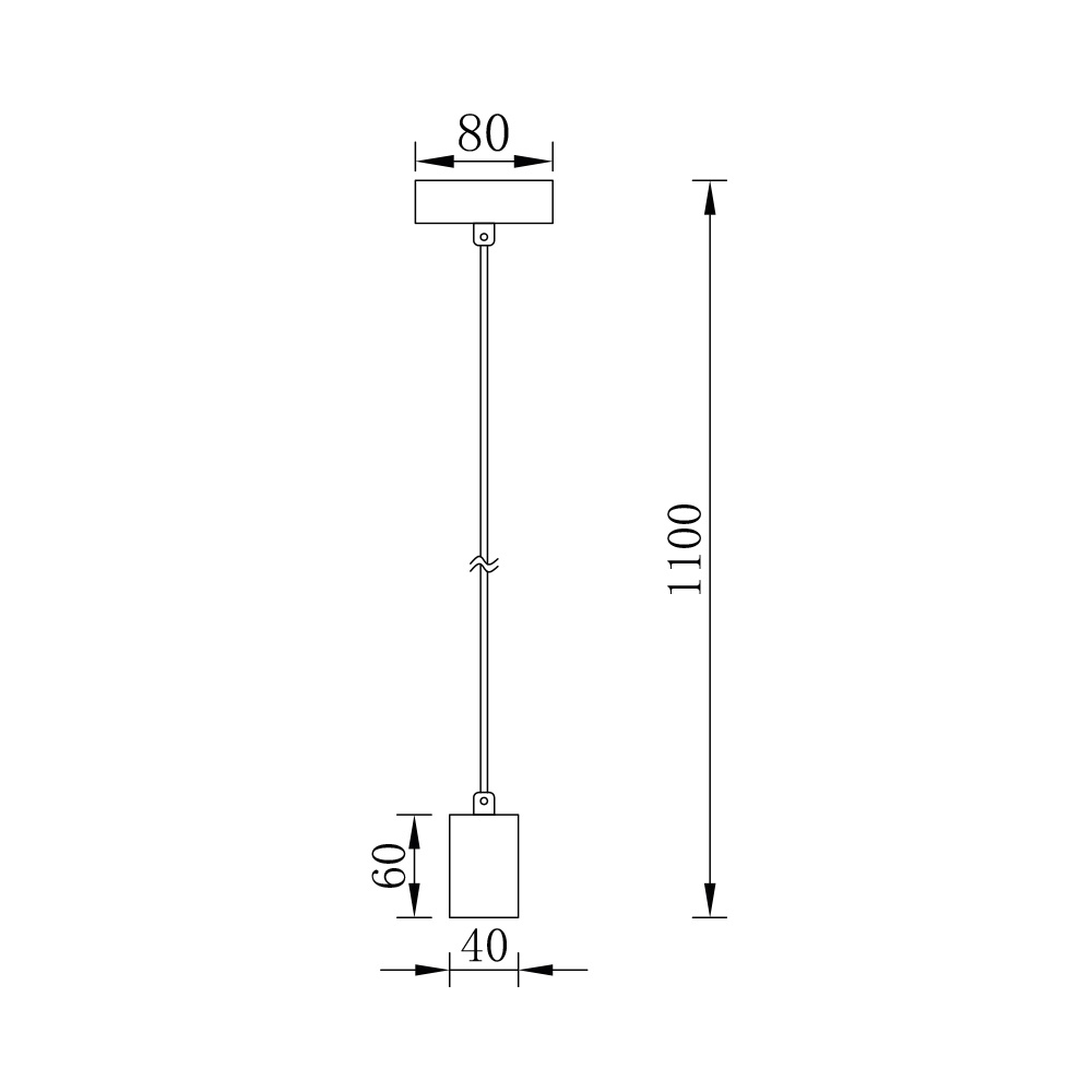 Pendul BR-BV04-00060, 1xE27, negru, IP20, Braytron