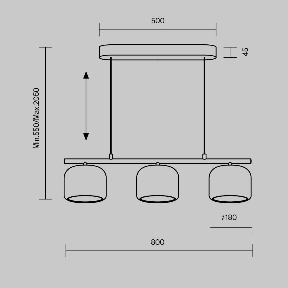 Pendul LED Spirito 14W, lumina calda (3000 K), dimabil, auriu, Maytoni - imagine 9