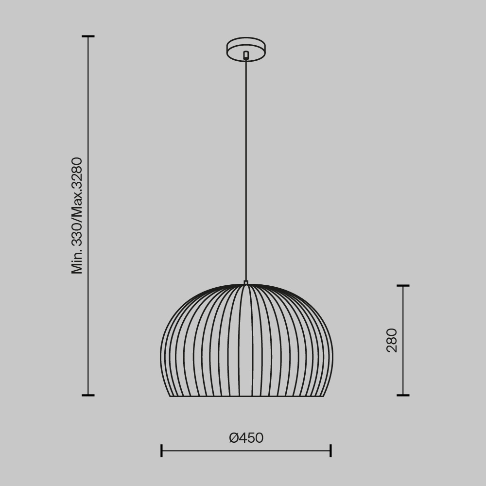 Pendul Roots MOD195PL-01W1, 1xE27, negru+bej, IP20, Maytoni