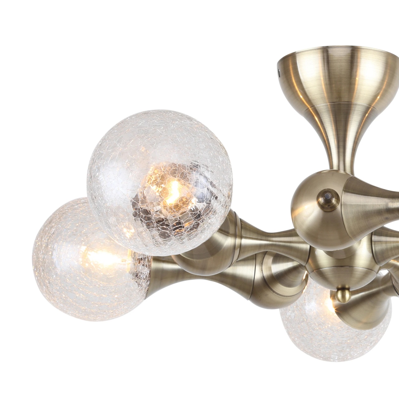 Plafoniera Cyclone KL105000, 5xE14, bronz si transparent, design modern, IP20 - imagine 5