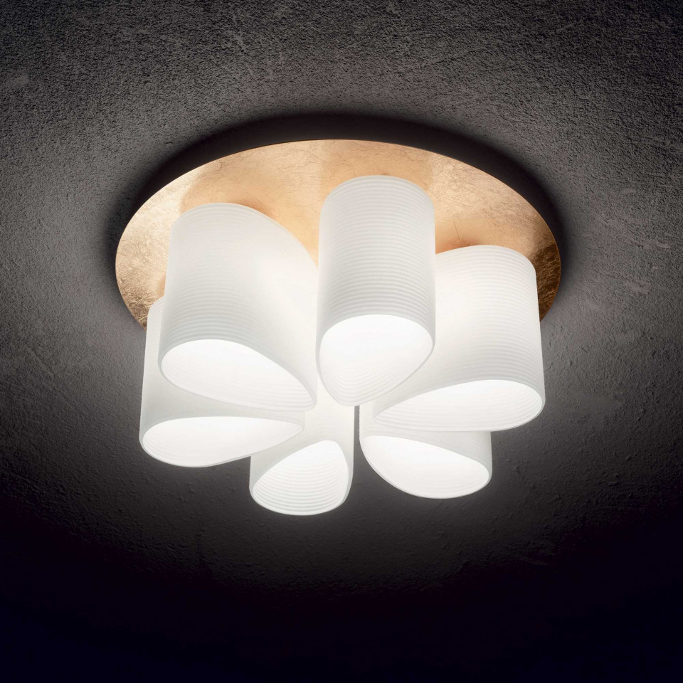 Plafoniera Daisy 247779, 6xE27, aurie+alba, IP20, Ideal Lux - 1 | YEO