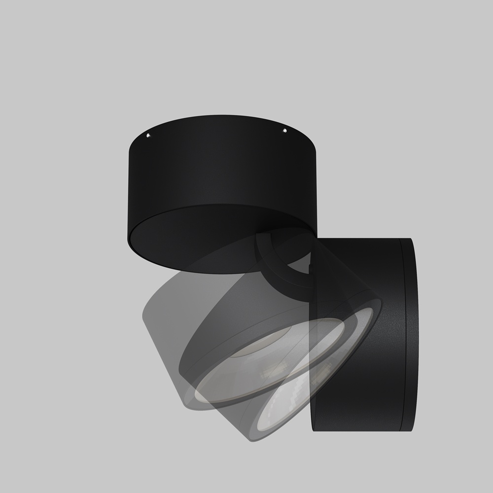 Plafoniera exterior Spin, 5W, lumina calda (3000K), IP54, grafit, Maytoni - imagine 2