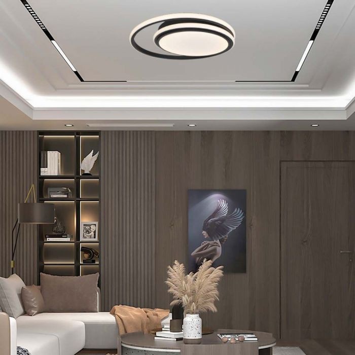 Plafoniera LED 6920-VT, rotunda, 38W, 4050lm, lumina neutra, IP20, neagra, V-Tac - 1 | YEO