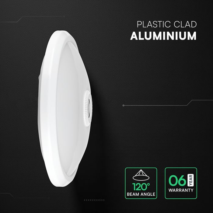 Plafoniera LED cu senzor de miscare PIR CREE VT-13, 12W, 4000K, 1000 lm, IP20, alba, V-TAC - imagine 7