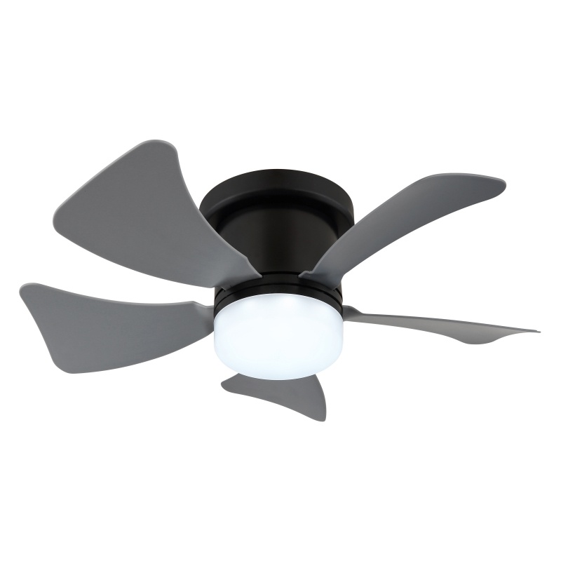 Plafoniera LED cu ventilator, 10W, 750lm, lumina calda/neutra/rece 3000-6500K, IP20, neagra, Globo