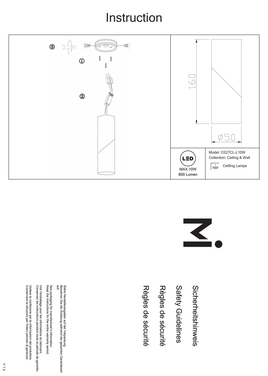 Plafoniera LED Dafne C027CL-L10W, 10W, 800lm, lumina calda, IP20, alba, Maytoni - 2 | YEO