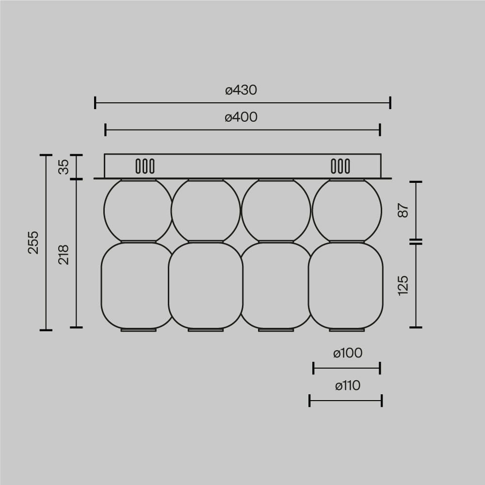 Plafoniera LED Drop MOD273CL-L60CH3K, 60W, 7000lm, lumina calda, IP20, crom, Maytoni - 3 | YEO