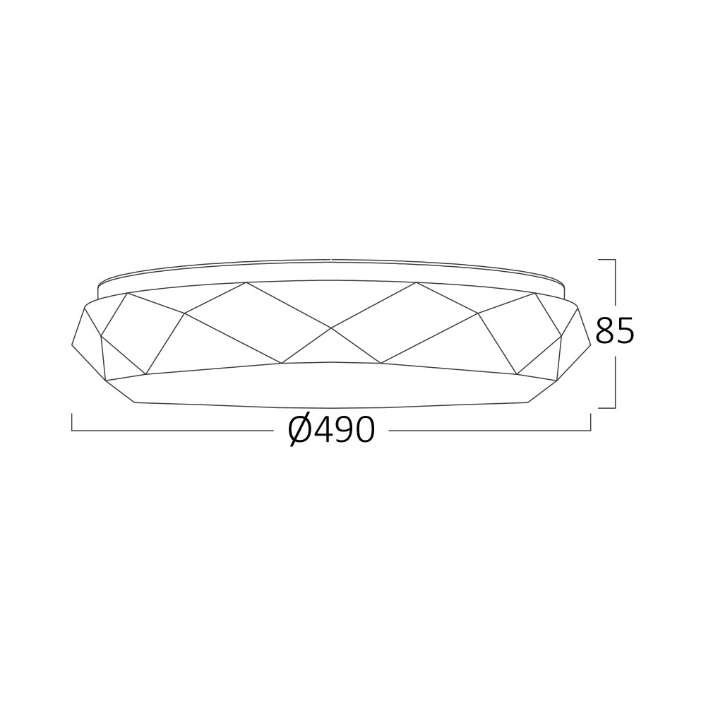 Plafoniera LED Jade diamant BH16-20580, rotunda, 44W, 4580lm, lumina calda+neutra+rece, IP20, alba, Braytron - 3 | YEO