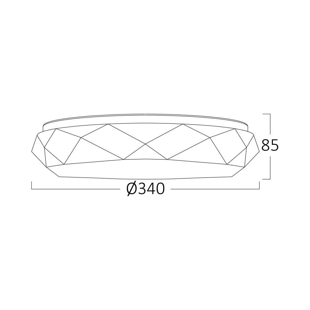 Plafoniera LED Jade diamant BR-BH16-20380, rotunda, 24W, 2450lm, lumina calda+neutra+rece, IP20, alba, Braytron - 3 | YEO