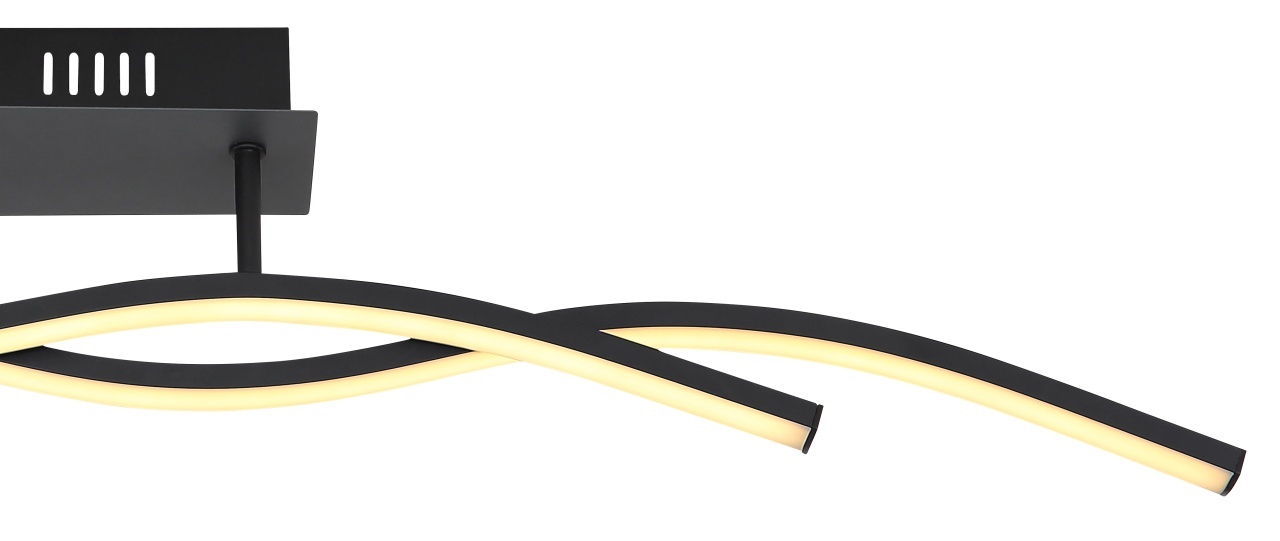 Plafoniera LED Marius, 20W, 1130lm, lumina calda (3000K), IP20, negru/grafit/opal, Globo Lighting - 1 | YEO