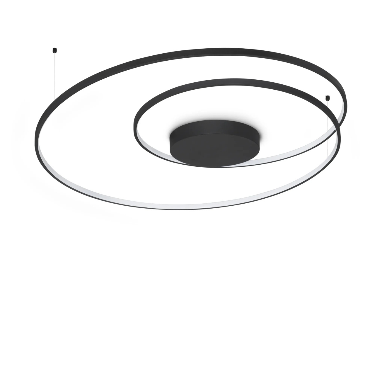Plafoniera LED Oz, 75W, 3890lm, lumina calda (3000 K), IP20, neagra, Ideal Lux