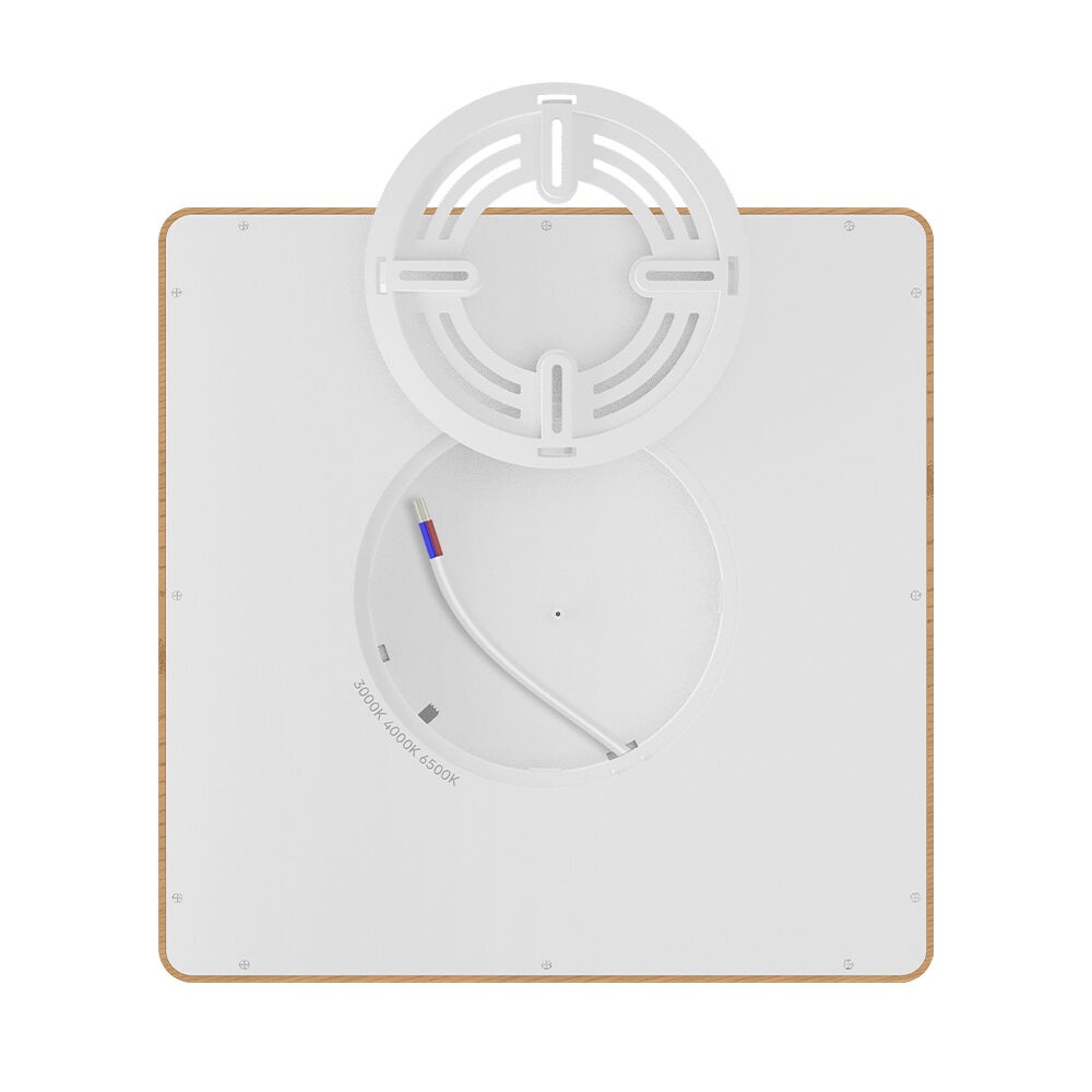 Plafoniera LED patrata Jade 26W, lumina calda/neutra/rece, finisaj lemn, IP40, Braytron - imagine 5