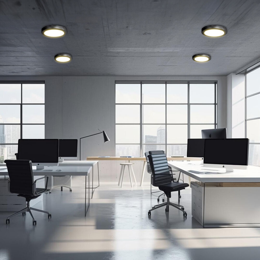 Plafoniera LED rotunda 18W, lumina calda/neutra/rece, IP20, neagra, Braytron - imagine 2