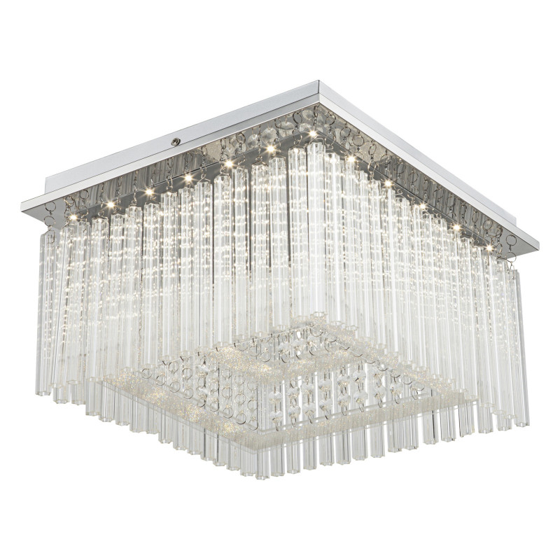 Plafoniera LED Vince 68567-21, 21W, 1860lm, lumina neutra, IP20, crom+transparenta, Globo Lighting