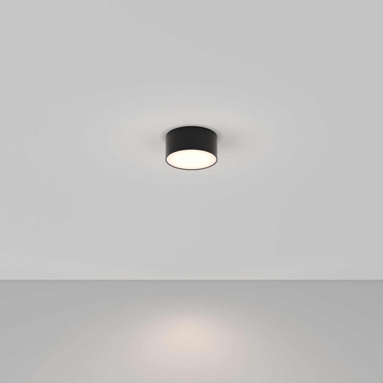 Plafoniera LED Zon C032CL-L12B4K, 12W, 1000lm, lumina neutra, IP20, neagra, Maytoni
