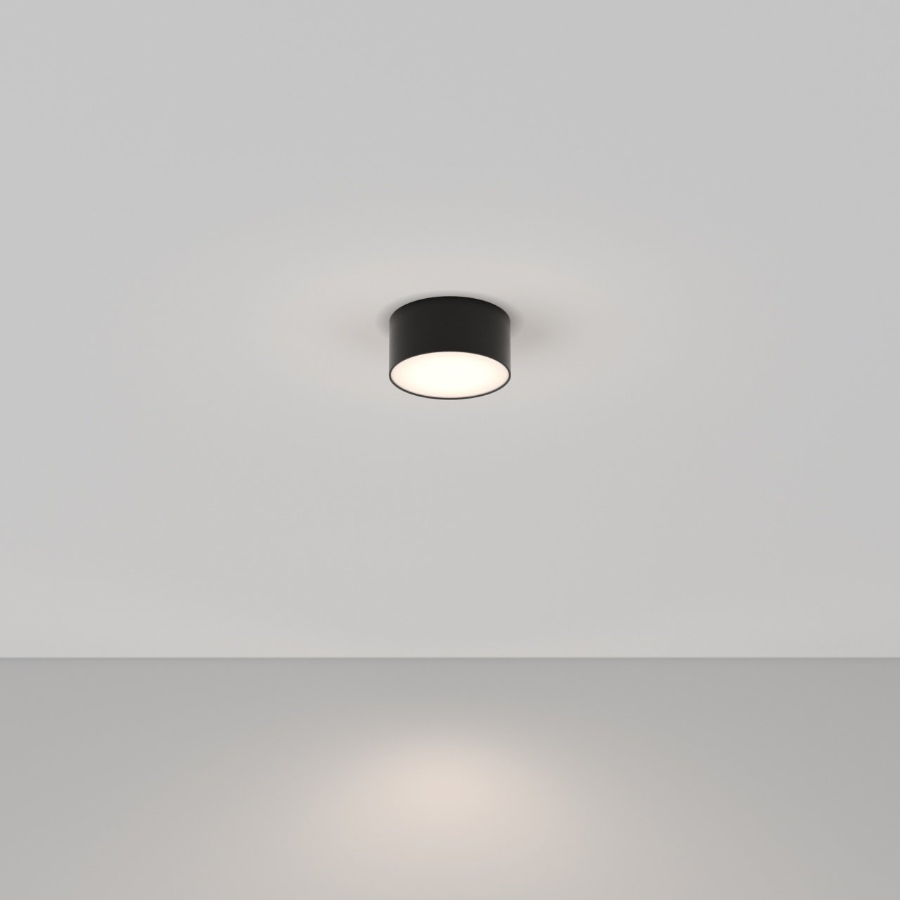 Plafoniera LED Zon C032CL-L12B4K, 12W, 1300lm, lumina neutra, IP20, neagra, Maytoni