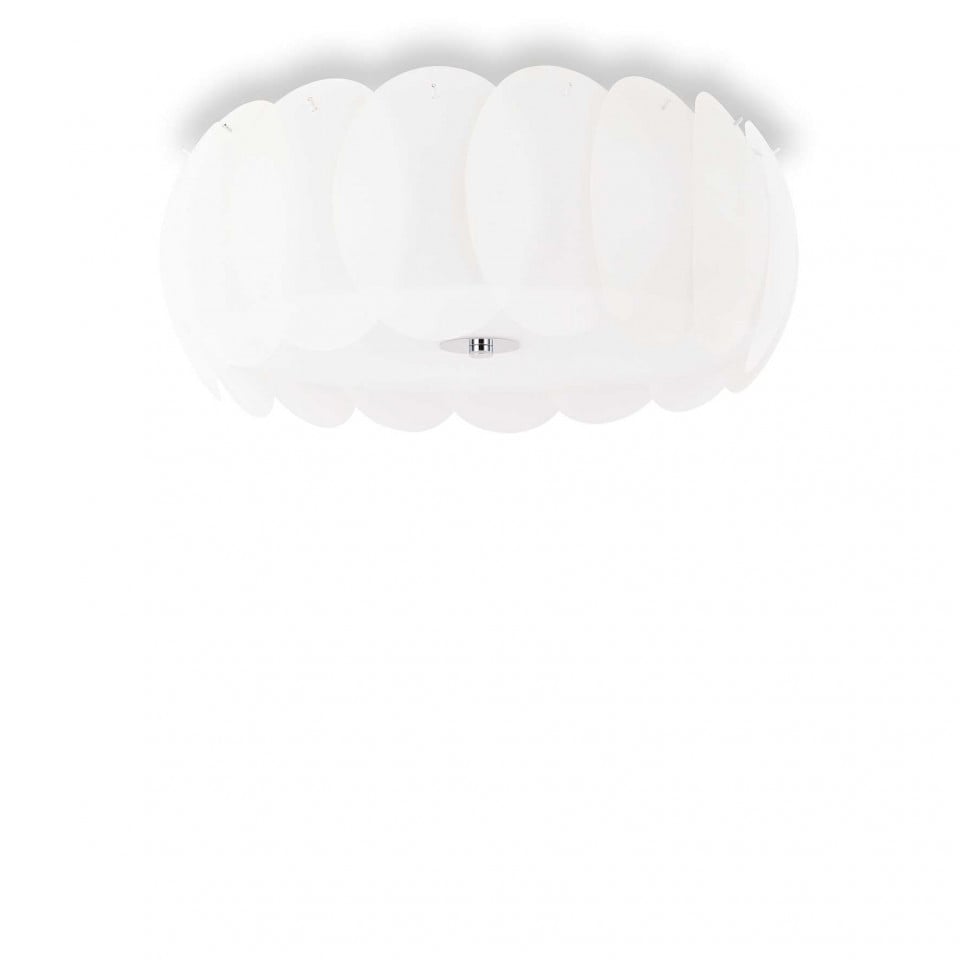 Plafoniera Ovalino 094014, 8xE27, alba, IP20, Ideal Lux