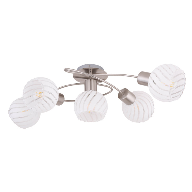 Plafoniera Willy 54025-5, 5xE27, alba+crom, IP20, Globo Lighting - 2 | YEO