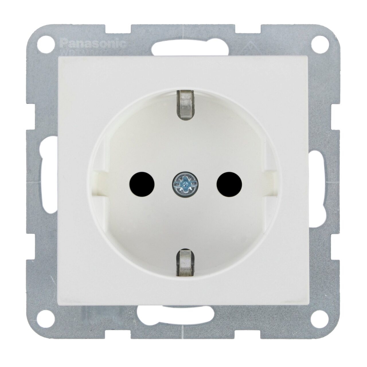 Priza simpla cu impamantare 16A, IP20, Seashell, Panasonic Karre Plus 55 Soft Touch