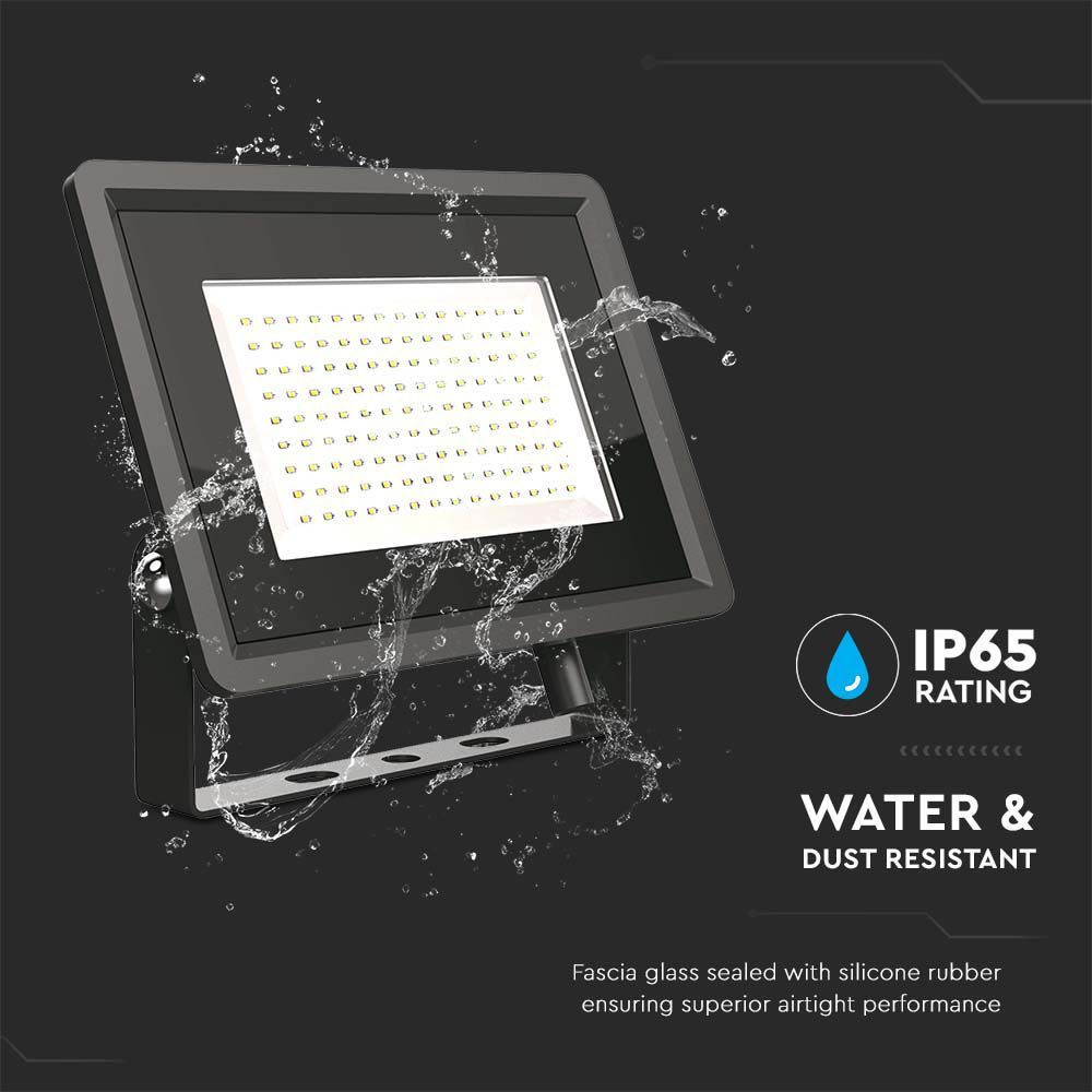 Proiector led 100W, 8700lm, IP65, lumina neutra 4000K, negru, IK05, V-TAC