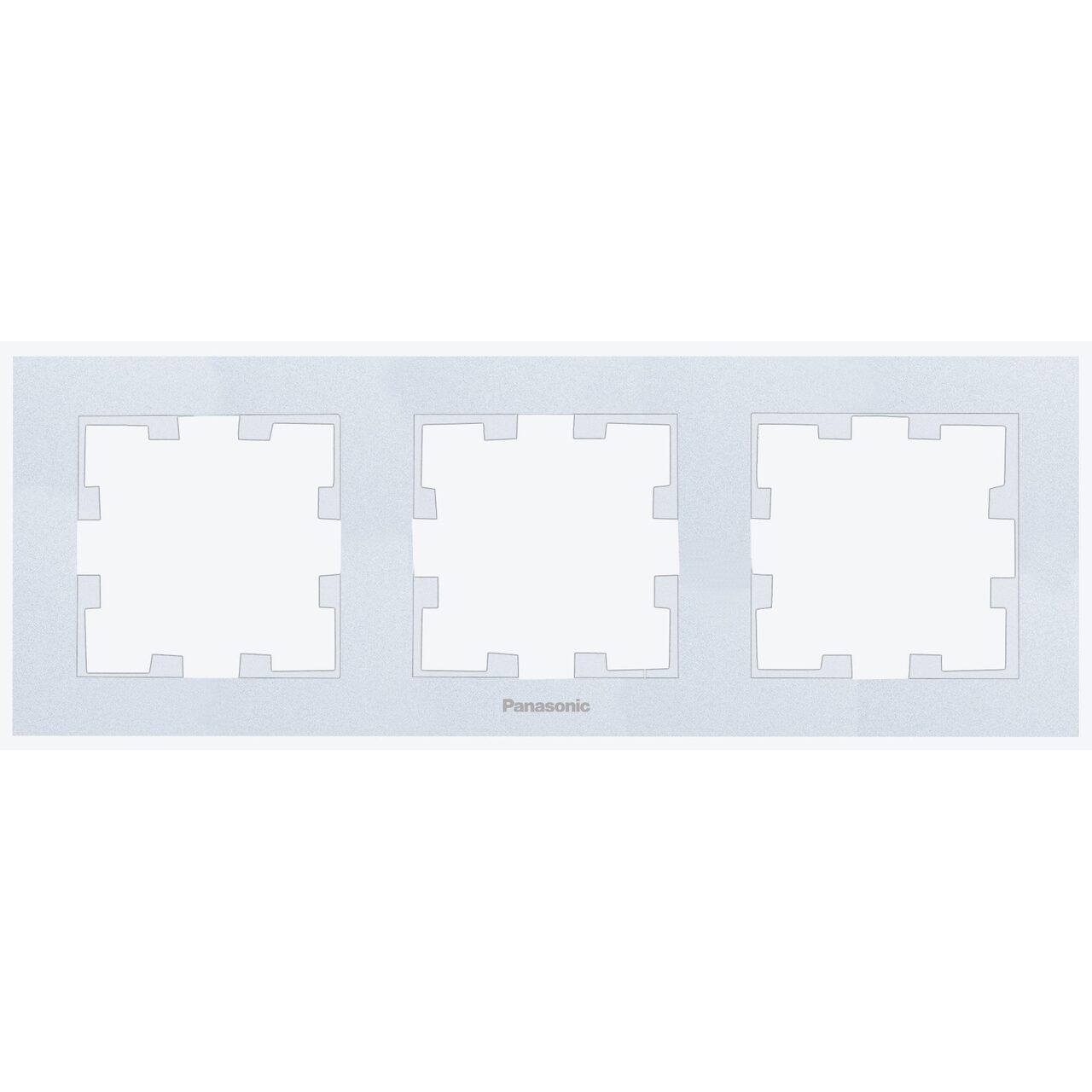 Rama tripla orizontala, IP20, Argintiu, Panasonic Karre Plus 55