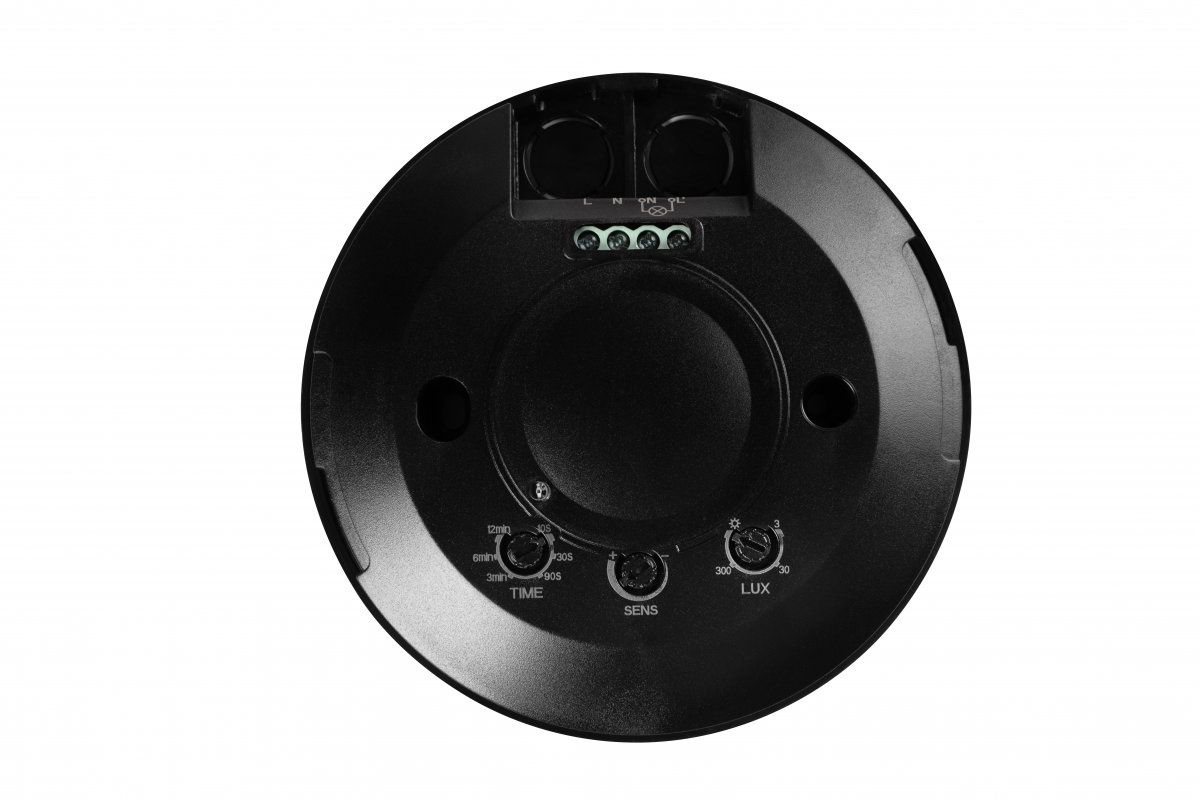 Senzor de miscare cu microunde CM-3 MINI, 2000W, 360°, 1–8 m, IP20, negru, GTV - imagine 5