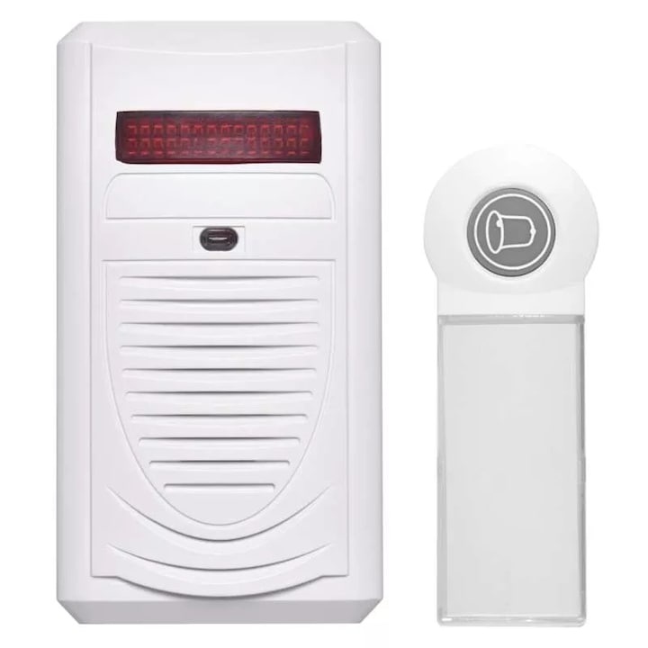 Sonerie fara fir Emos, max. 60 m, 75 dB, alimentare la retea, alb