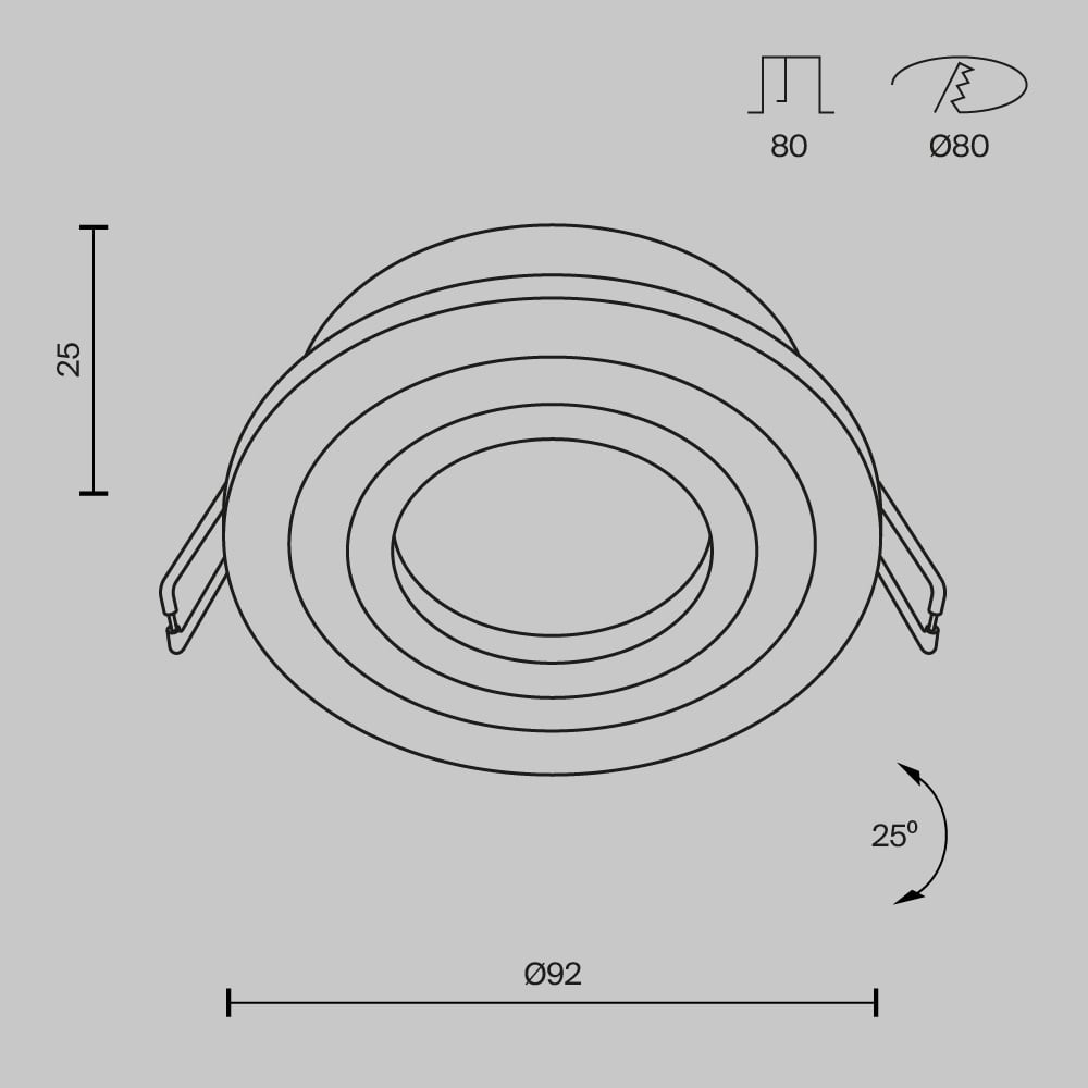 Spot Atom DL023-2-01W, incastrat, 1xGU10, alb, IP20, Maytoni - 3 | YEO