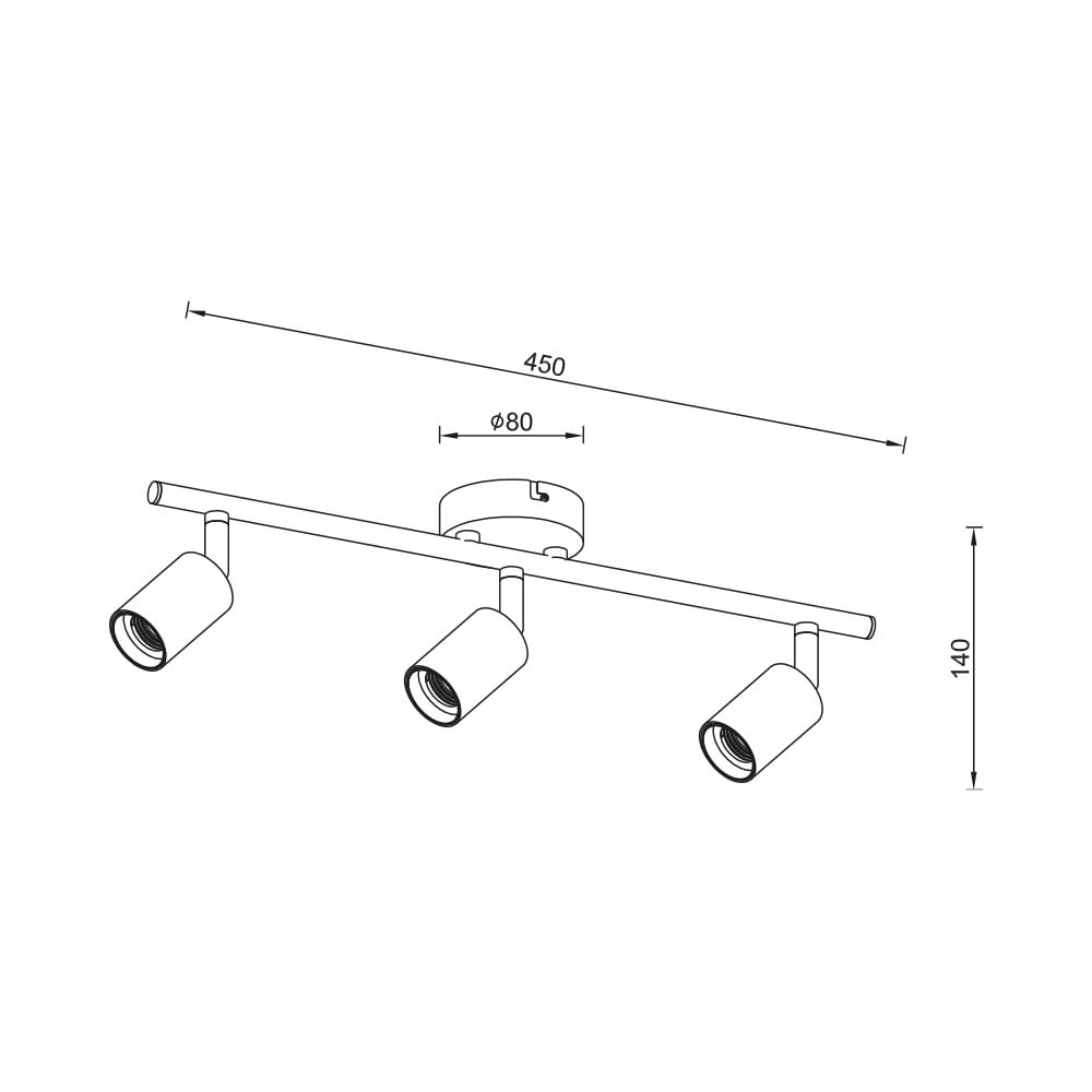 Spot BR-BV04-00032, 3xE27, negru, IP20, Braytron - 3 | YEO